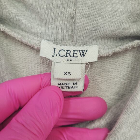 J Crew Tunic Dress XS Sweatshirt Cowl Neck Gray Pockets - Picture 4 of 4